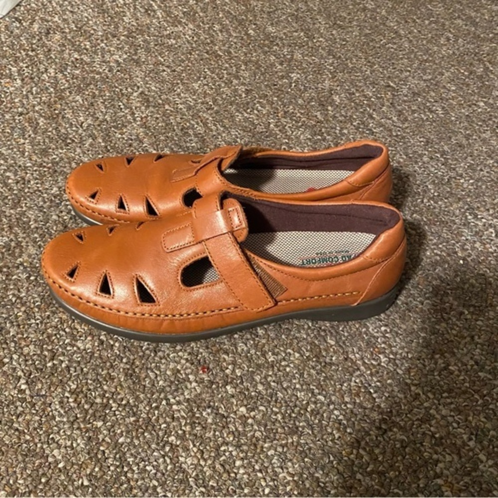 SAS Tripad Comfort Shoes Size 9 S Women’s Mary Jane Brown Velcro‎ GrannyCo… - Picture 3 of 11